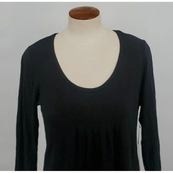 MIRACLEBODY by Miraclesuit Womens Sz M Black Stretch Pleated Slimming Top NWT - Picture 2 of 9